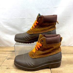 Sorel Winter Snow Rubber Leather Duck Boots Felt Lining Lace‎ Up Mens Size 8